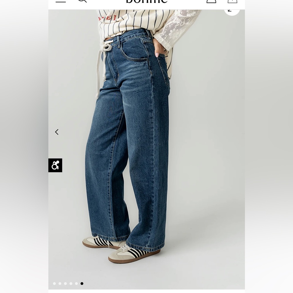 Bohme Maci Low Slung Baggy Jeans Size XS - Picture 5 of 10
